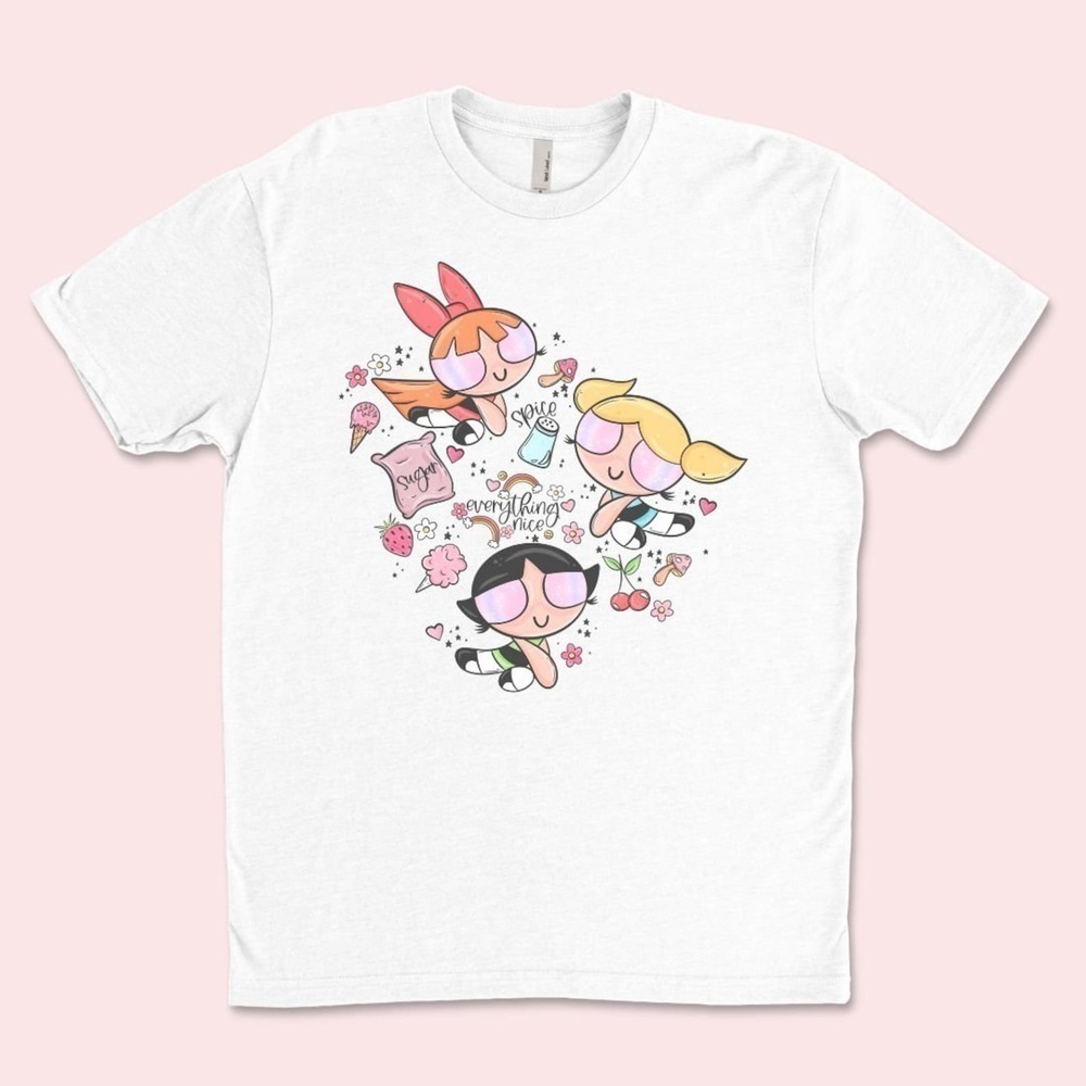 Powerpuff Girls Nostalgia Cute Cartoon Retro T-Shirt